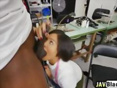 Tiny Japanese butthole gets ruined by huge black dick